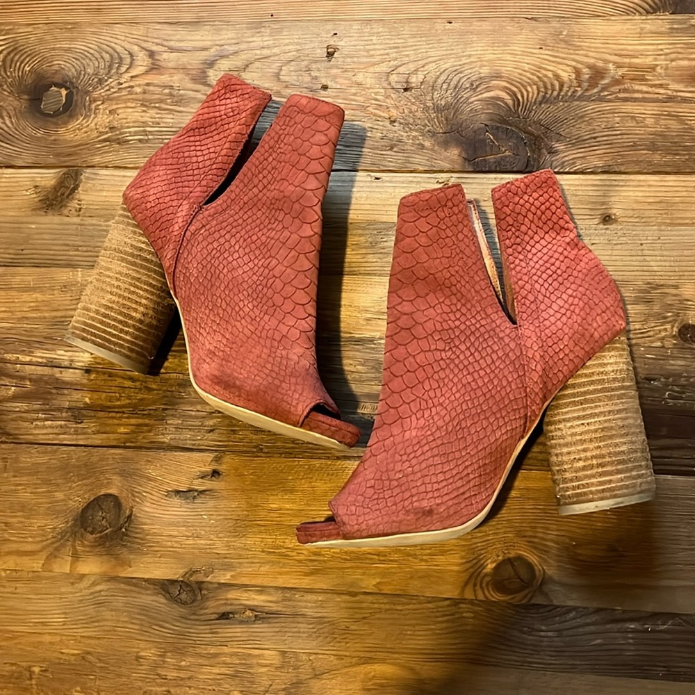 Jeffrey Campbell Oath Suede Croc Ankle Boots - Picture 2 of 14